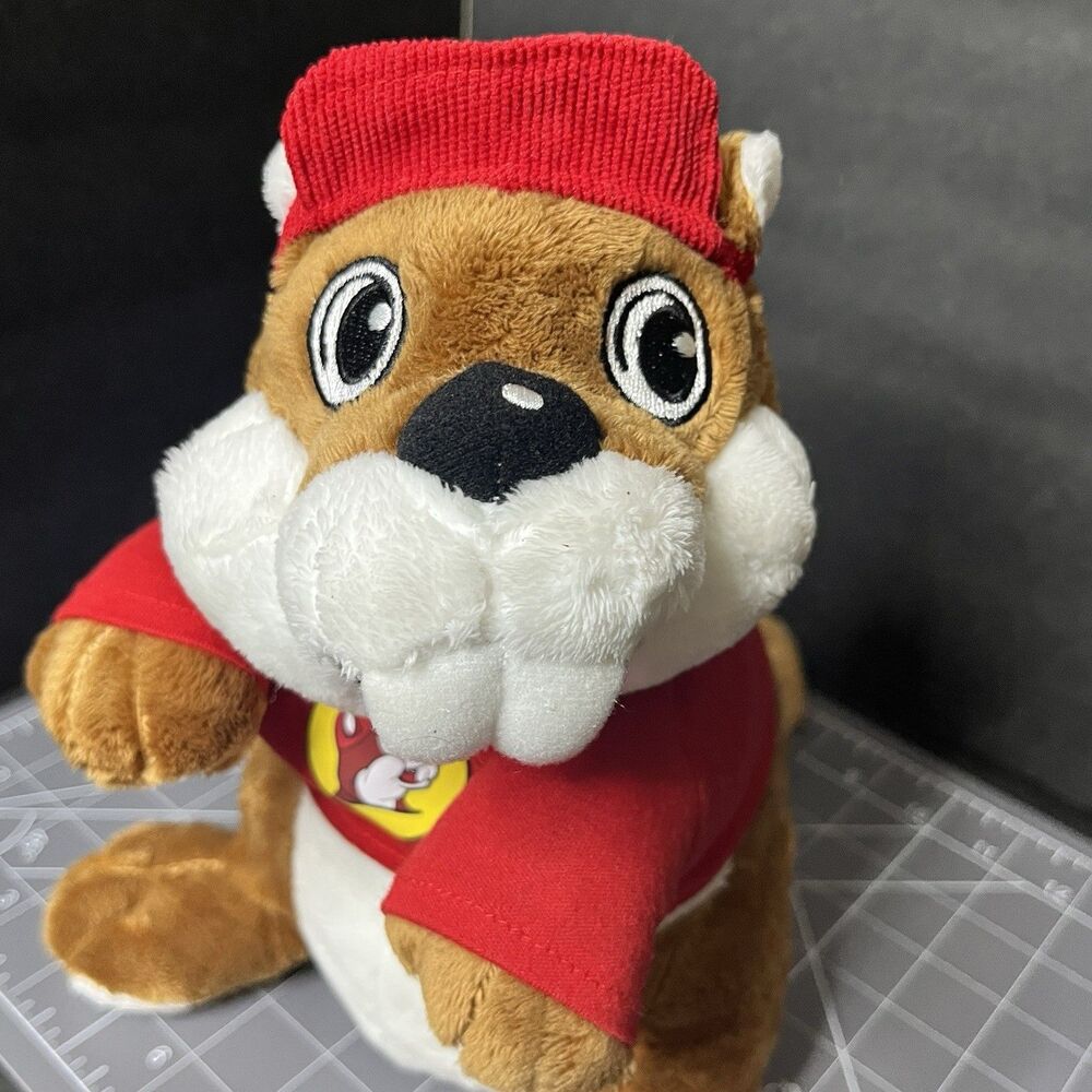 Jaag Buc-ees Beaver Plush 10'' Convenience Station Mascot With Red Hat And Shirt - Picture 3 of 8